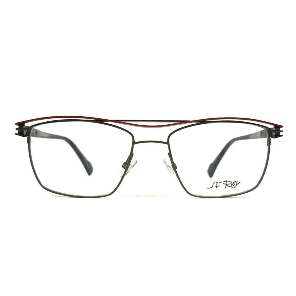 J.F. Rey Eyeglasses Frames JF2963 0530 Brown Blue Gray Red Rectangle 53-17-148